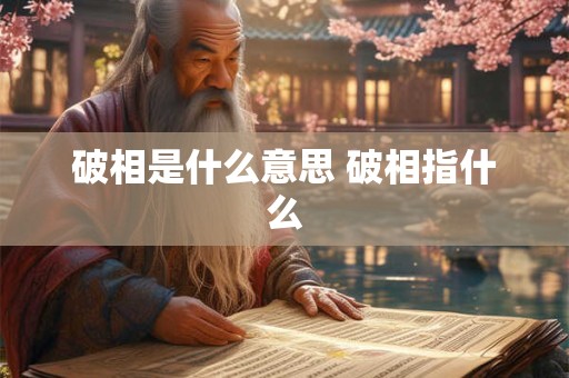 破相是什么意思 破相指什么