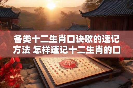 各类十二生肖口诀歌的速记方法 怎样速记十二生肖的口诀歌