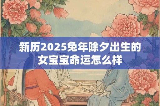 新历2025兔年除夕出生的女宝宝命运怎么样 新历2025兔年除夕出生的女宝宝命运怎么样