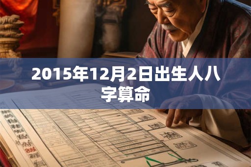 2015年12月2日出生人八字算命