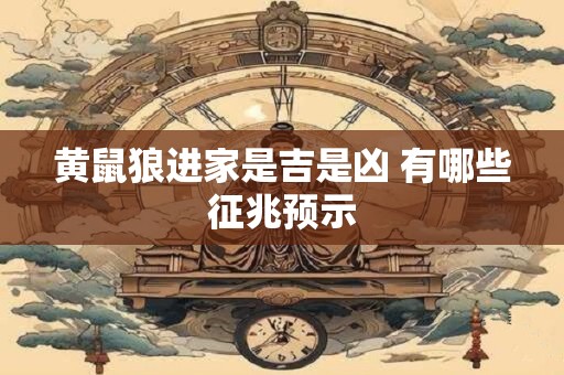 黄鼠狼进家是吉是凶 有哪些征兆预示