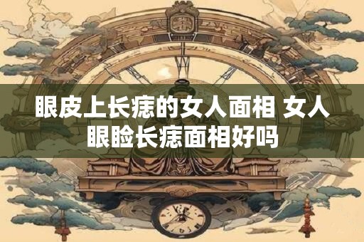 眼皮上长痣的女人面相 女人眼睑长痣面相好吗