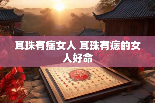 耳珠有痣女人 耳珠有痣的女人好命