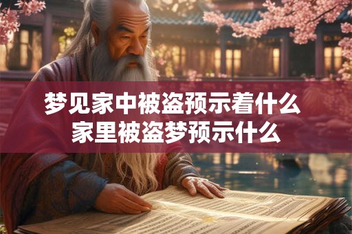 梦见家中被盗预示着什么 家里被盗梦预示什么