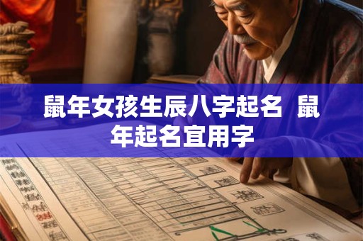 鼠年女孩生辰八字起名  鼠年起名宜用字