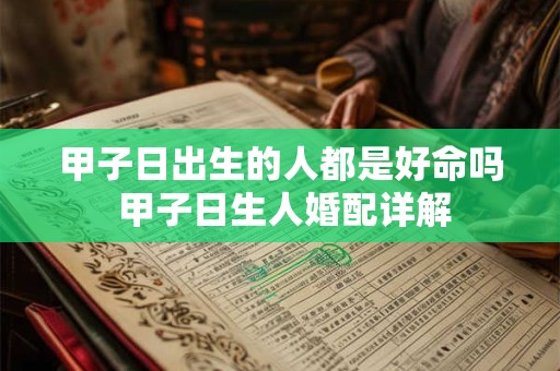 甲子日出生的人都是好命吗 甲子日生人婚配详解