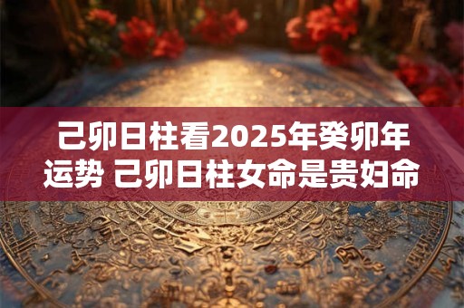 己卯日柱看2025年癸卯年运势 己卯日柱女命是贵妇命么