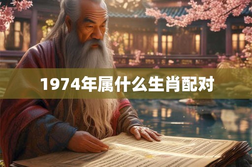 1974年属什么生肖配对