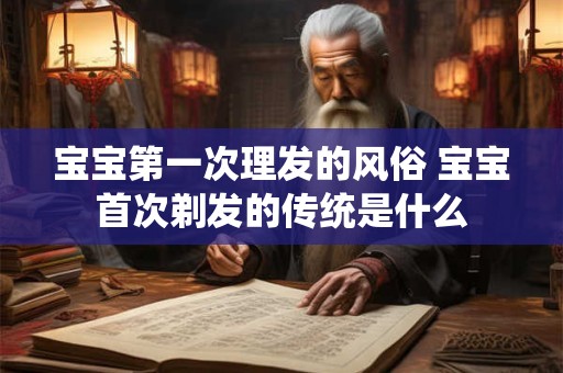 宝宝第一次理发的风俗 宝宝首次剃发的传统是什么