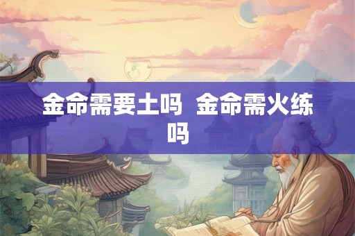 金命需要土吗  金命需火练吗