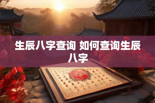 生辰八字查询 如何查询生辰八字