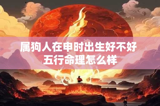 属狗人在申时出生好不好 五行命理怎么样