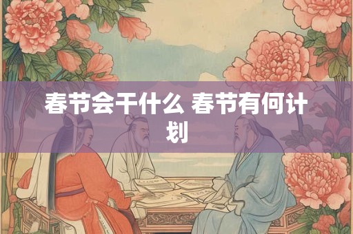 春节会干什么 春节有何计划