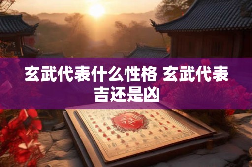 玄武代表什么性格 玄武代表吉还是凶