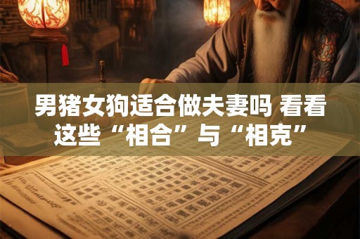 男猪女狗适合做夫妻吗 看看这些“相合”与“相克”