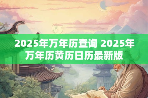 2025年万年历查询 2025年万年历黄历日历最新版