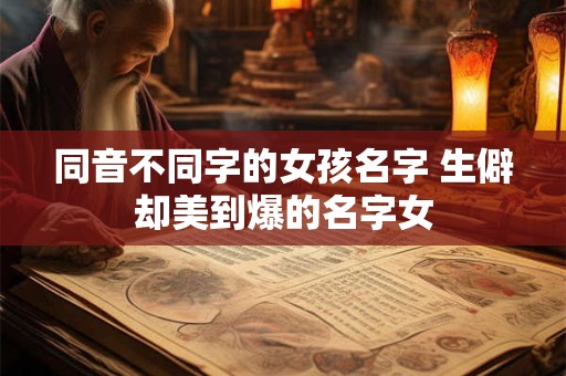 同音不同字的女孩名字 生僻却美到爆的名字女