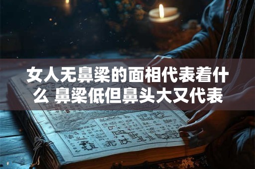 女人无鼻梁的面相代表着什么 鼻梁低但鼻头大又代表着什么