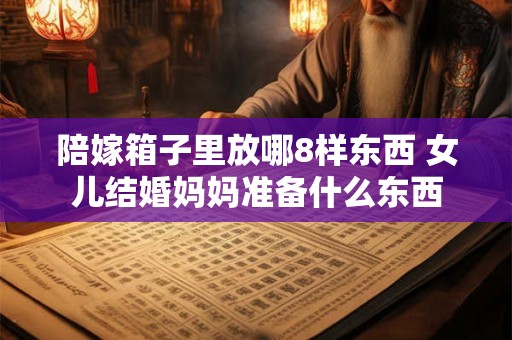 陪嫁箱子里放哪8样东西 女儿结婚妈妈准备什么东西