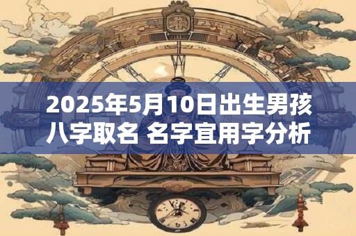 2025年5月10日出生男孩八字取名 名字宜用字分析