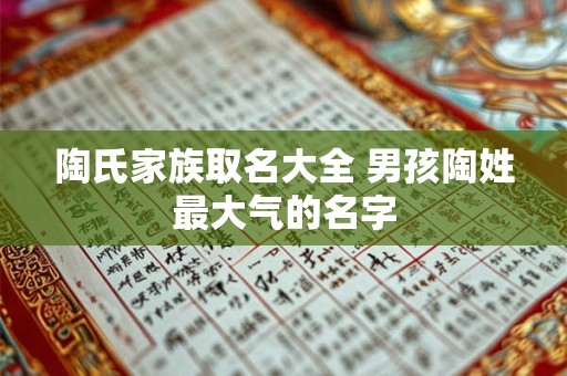 陶氏家族取名大全 男孩陶姓最大气的名字