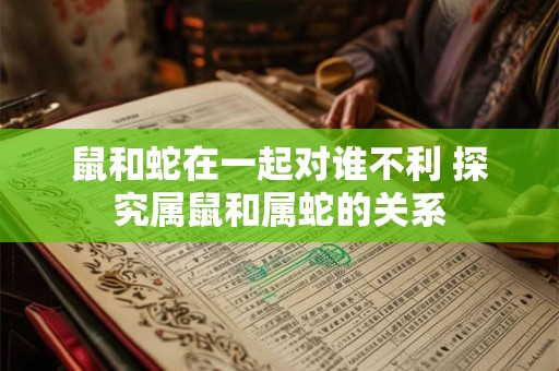 鼠和蛇在一起对谁不利 探究属鼠和属蛇的关系