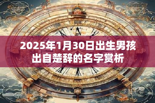 2025年1月30日出生男孩出自楚辞的名字赏析