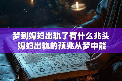 梦到媳妇出轨了有什么兆头 媳妇出轨的预兆从梦中能看出来吗