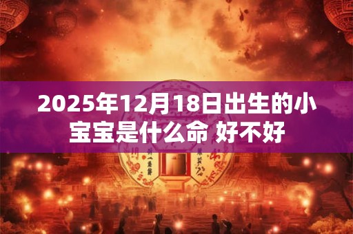 2025年12月18日出生的小宝宝是什么命 好不好