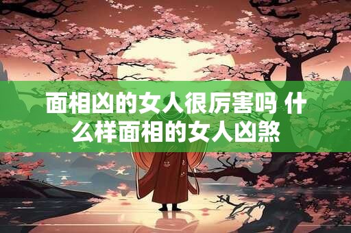 面相凶的女人很厉害吗 什么样面相的女人凶煞