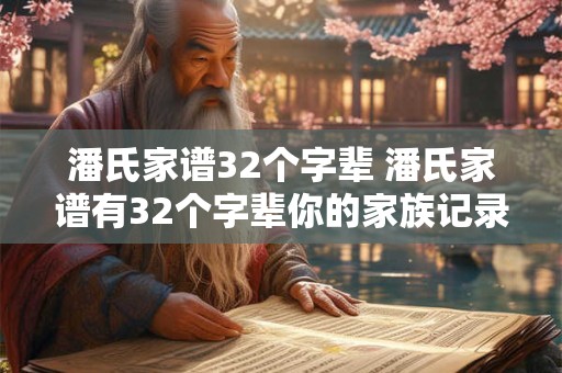 潘氏家谱32个字辈 潘氏家谱有32个字辈你的家族记录有多少代
