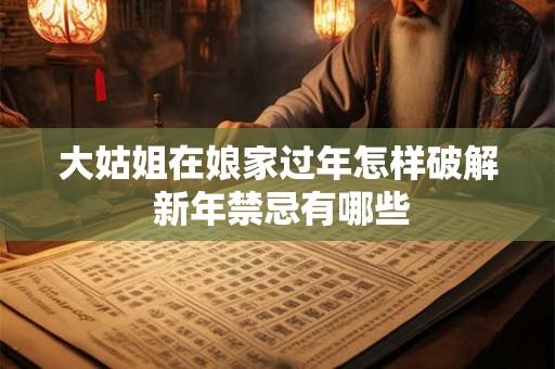 大姑姐在娘家过年怎样破解 新年禁忌有哪些