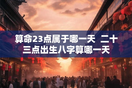 算命23点属于哪一天  二十三点出生八字算哪一天