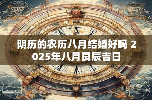 阴历的农历八月结婚好吗 2026年八月良辰吉日