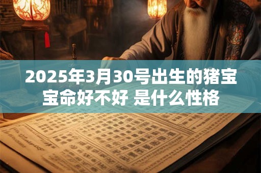 2025年3月30号出生的猪宝宝命好不好 是什么性格