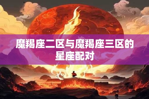 魔羯座二区与魔羯座三区的星座配对