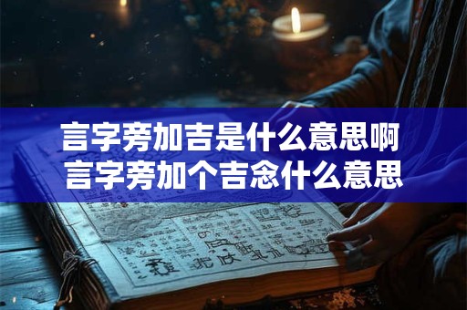 言字旁加吉是什么意思啊 言字旁加个吉念什么意思
