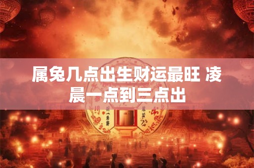 属兔几点出生财运最旺 凌晨一点到三点出