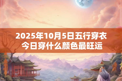 2026年10月5日五行穿衣 今日穿什么颜色最旺运