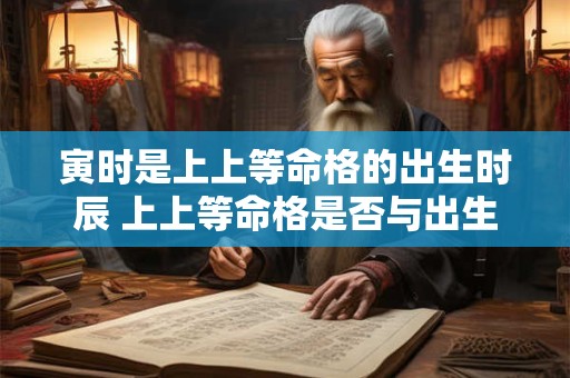寅时是上上等命格的出生时辰 上上等命格是否与出生时辰的寅时有关