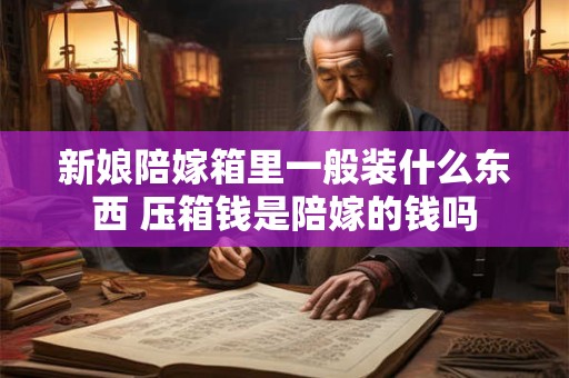 新娘陪嫁箱里一般装什么东西 压箱钱是陪嫁的钱吗