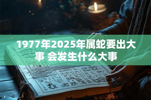 1977年2025年属蛇要出大事 会发生什么大事