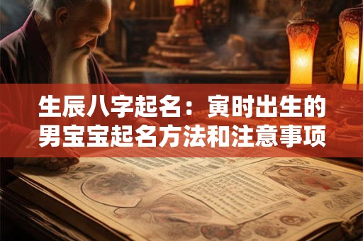 生辰八字起名：寅时出生的男宝宝起名方法和注意事项