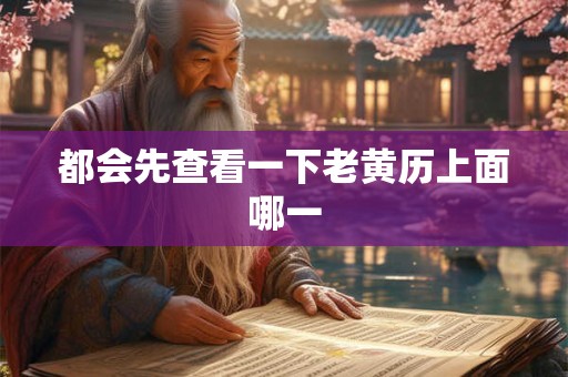 都会先查看一下老黄历上面哪一