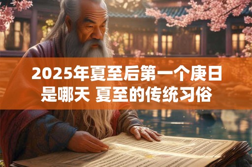 2025年夏至后第一个庚日是哪天 夏至的传统习俗