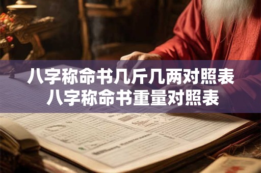 八字称命书几斤几两对照表 八字称命书重量对照表