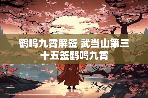鹤鸣九霄解签 武当山第三十五签鹤鸣九霄 鹤鸣九霄解签 武当山第三十五签鹤鸣九霄