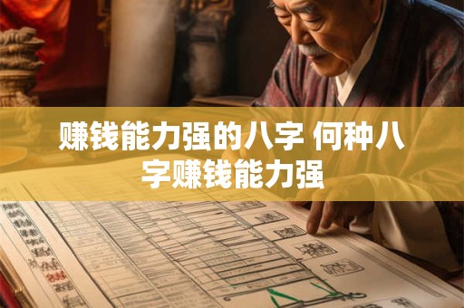 赚钱能力强的八字 何种八字赚钱能力强