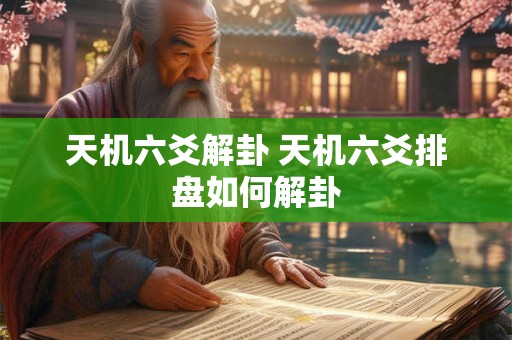 天机六爻解卦 天机六爻排盘如何解卦