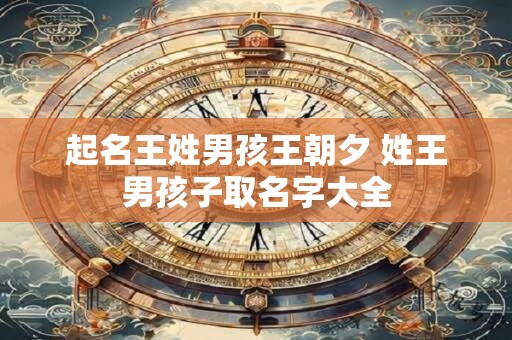 起名王姓男孩王朝夕 姓王男孩子取名字大全